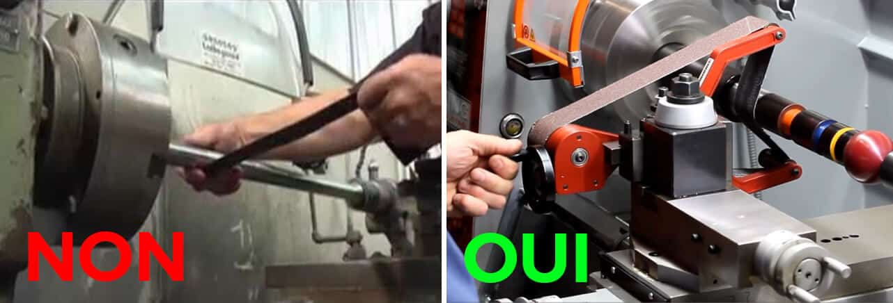 Sablage sur tour avec outil Prismont versus sablage manuel